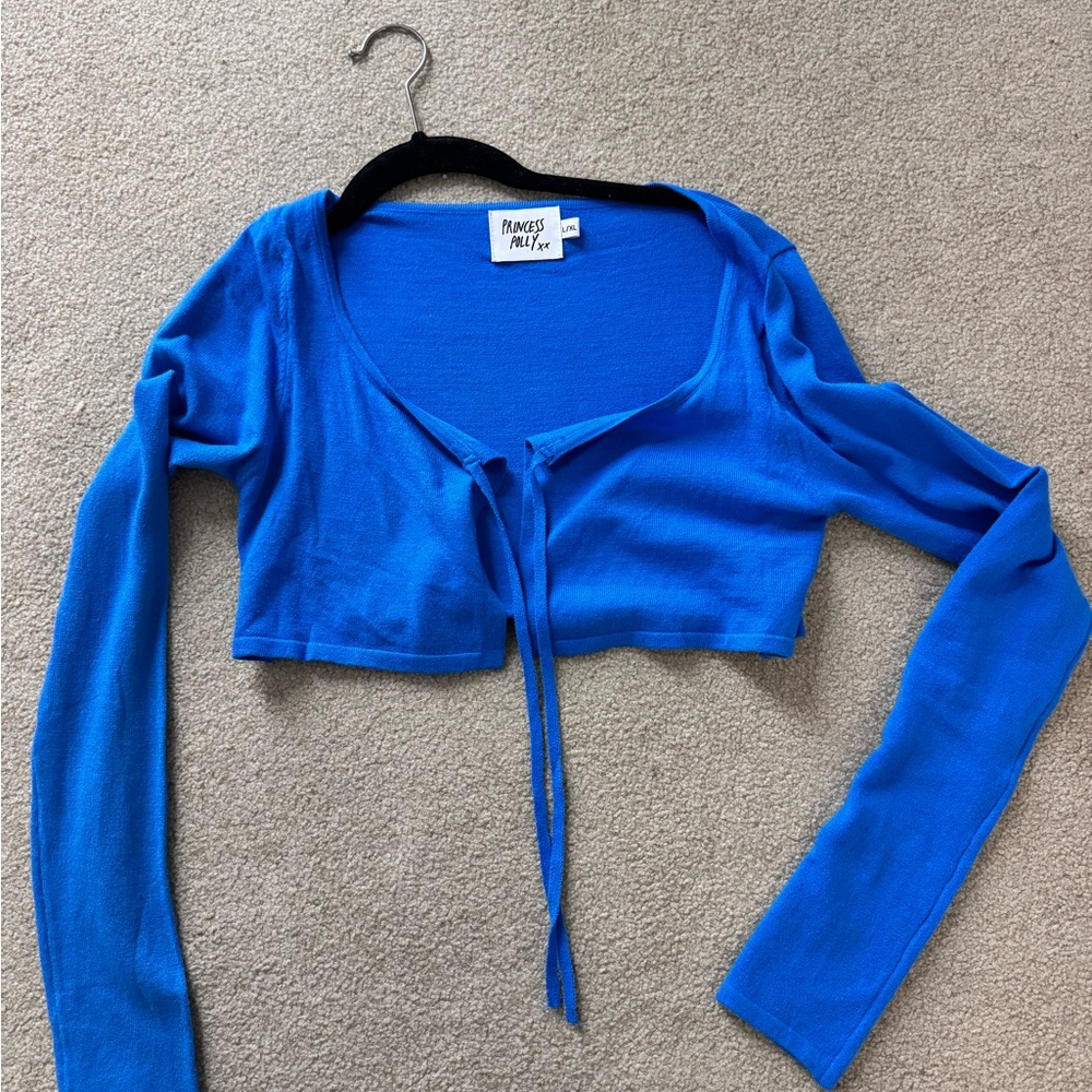 Blue princess Polly crop top
